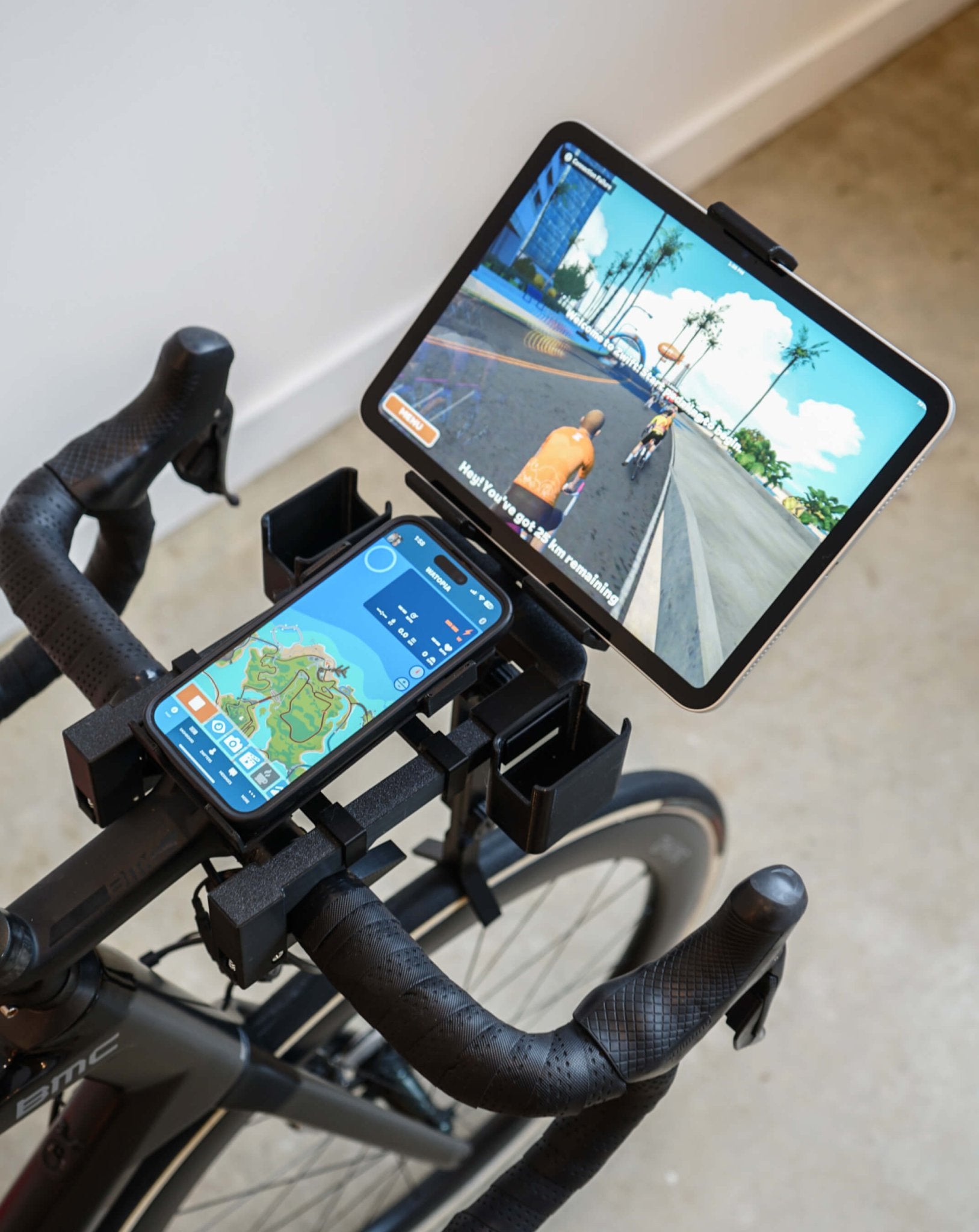 Clip Play Indoor Cycling Cockpit for Tablets and Smartphones